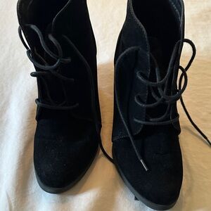 Madden Girl Black Lace-Up Boots